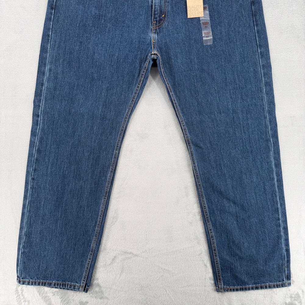 Levis 513 Slim Straight Blue Jeans Mens Medium Wash Denim Men's Size 42 - Picture 4 of 14